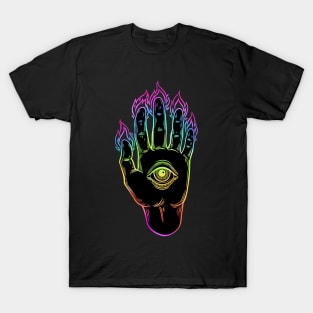 Mysterious Eye. Magic Hand T-Shirt